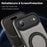 For iPhone Air Case with Ring Kickstand Compatible with MagSafe PU Leather Back Cover - Titanium Grey - 7