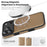 For iPhone 17 Pro Max Case Compatible with MagSafe Leather Back Phone Cover - Desert Gold - 5