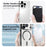 For iPhone 17 Pro Case Compatible with MagSafe TPU + PC Mobile Cover with Card Bag - Black - 7