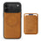 For iPhone 17 Pro Max Magnetic Case with Detachable Card Holder TPU + PU Leather Phone Back Cover - Brown - 2