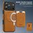 For iPhone 17 Pro Max Magnetic Case with Detachable Card Holder TPU + PU Leather Phone Back Cover - Brown - 7