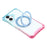 For iPhone 17 Magnetic Case Ring Kickstand TPU + PC Phone Cover - Gradient Blue / Pink - 5
