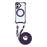 For iPhone 17 Magnetic Case Ring Kickstand TPU + PC Phone Cover with Lanyard - Purple - 1