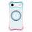 For iPhone Air Magnetic Case Ring Kickstand TPU + PC Phone Cover - Gradient Blue / Pink - 1