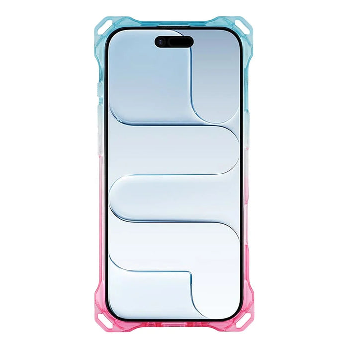 For iPhone Air Magnetic Case Ring Kickstand TPU + PC Phone Cover - Gradient Blue / Pink - 2