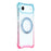 For iPhone Air Magnetic Case Ring Kickstand TPU + PC Phone Cover - Gradient Blue / Pink - 3