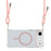 For iPhone Air Magnetic Case with Lanyard Drop-Proof TPU + PC Phone Back Cover - Pink - 2