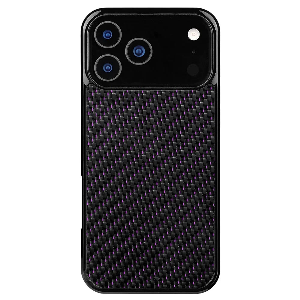 For iPhone 17 Pro Case Case Twill Texture Aramid Fiber + TPU Shockproof Phone Cover - Purple - 1