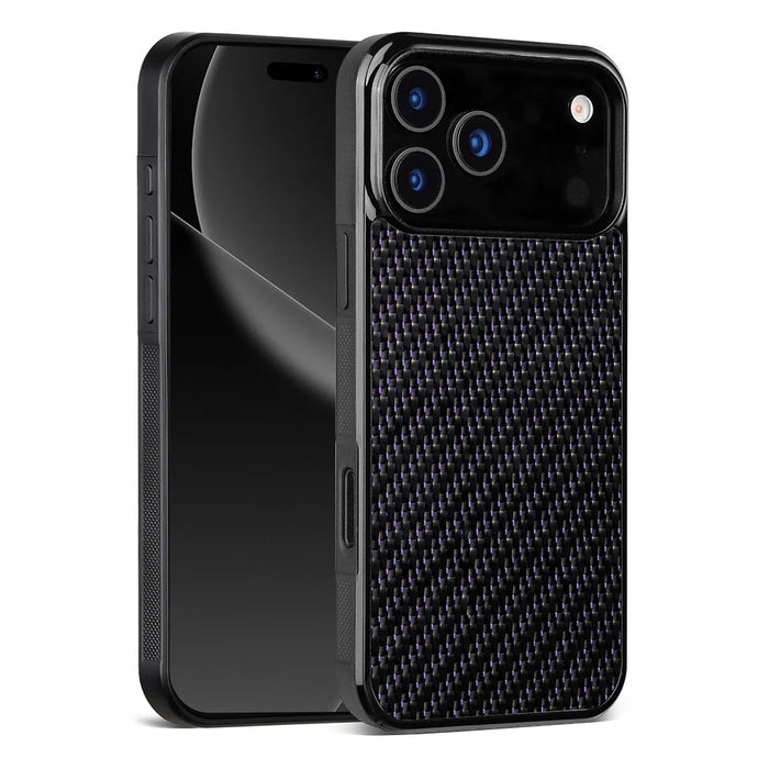 For iPhone 17 Pro Case Case Twill Texture Aramid Fiber + TPU Shockproof Phone Cover - Purple - 2