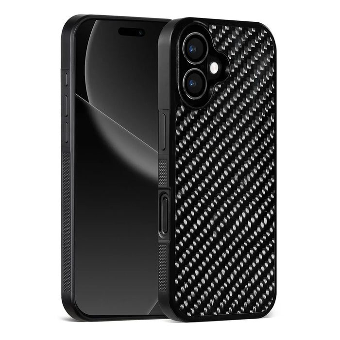 For iPhone 17 Case Case Twill Texture Aramid Fiber + TPU Shockproof Phone Cover - Black - 2