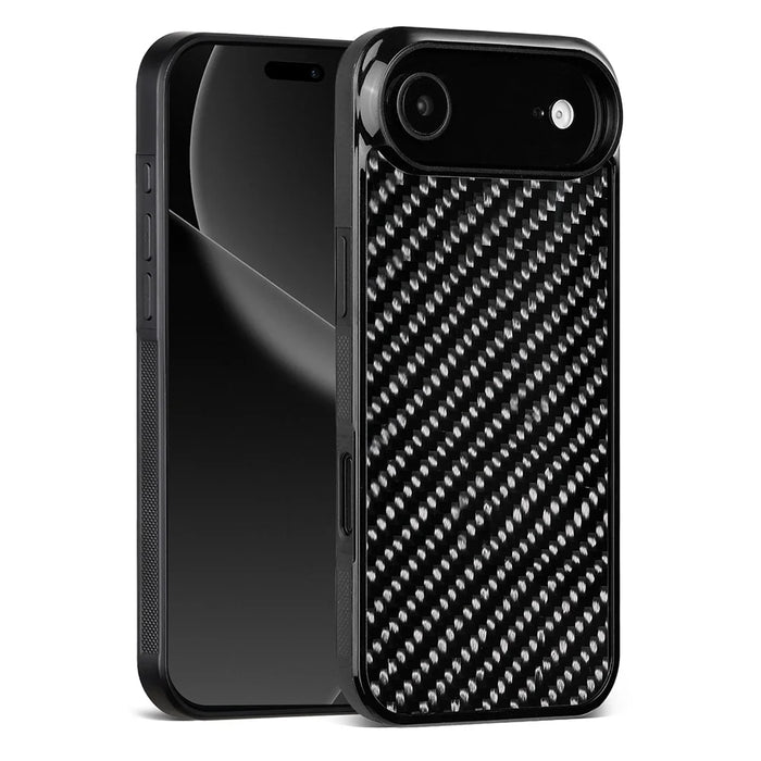 For iPhone Air Case Case Twill Texture Aramid Fiber + TPU Shockproof Phone Cover - Black - 2