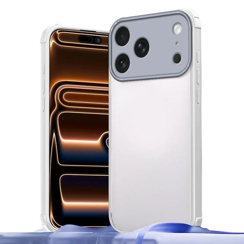 For iPhone 17 Pro Case Reinforced Corner Shockproof TPU + Acrylic Phone Cover - White - 1