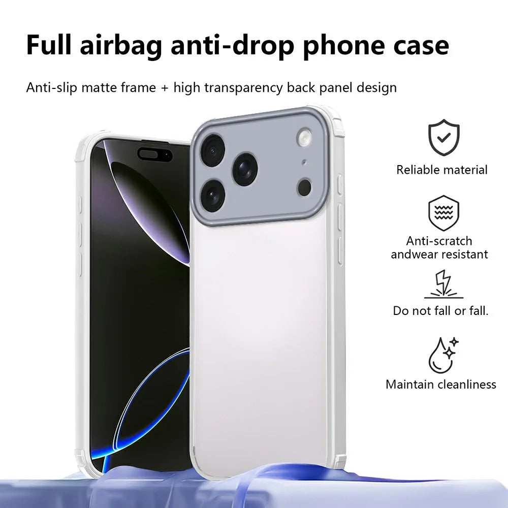 For iPhone 17 Pro Case Reinforced Corner Shockproof TPU + Acrylic Phone Cover - White - 2