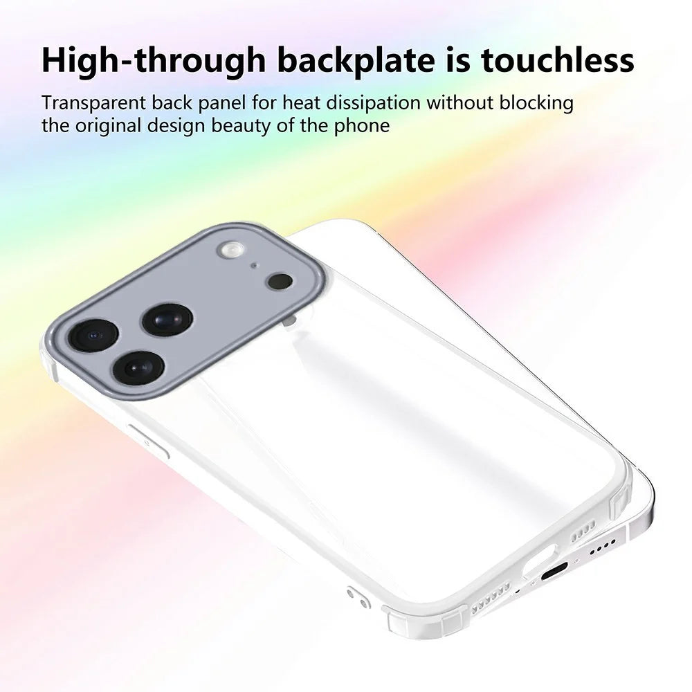 For iPhone 17 Pro Case Reinforced Corner Shockproof TPU + Acrylic Phone Cover - White - 3