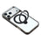 JAUCASE For iPhone 17 Pro Max Case Rotating Kickstand TPU + PC Clear Phone Back Cover - Transparent Black - 5