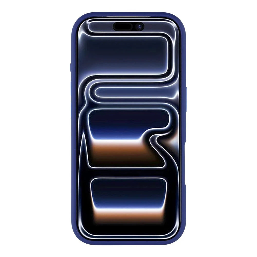 JAUCASE For iPhone 17 Pro Case Rotating Kickstand Skin-Touch Matte PC + TPU Phone Cover - Transparent Blue - 2
