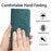 For Sony Xperia 10 VII Wallet Case Cats Imprint Leather Phone Cover with Strap - Dark Green - 7