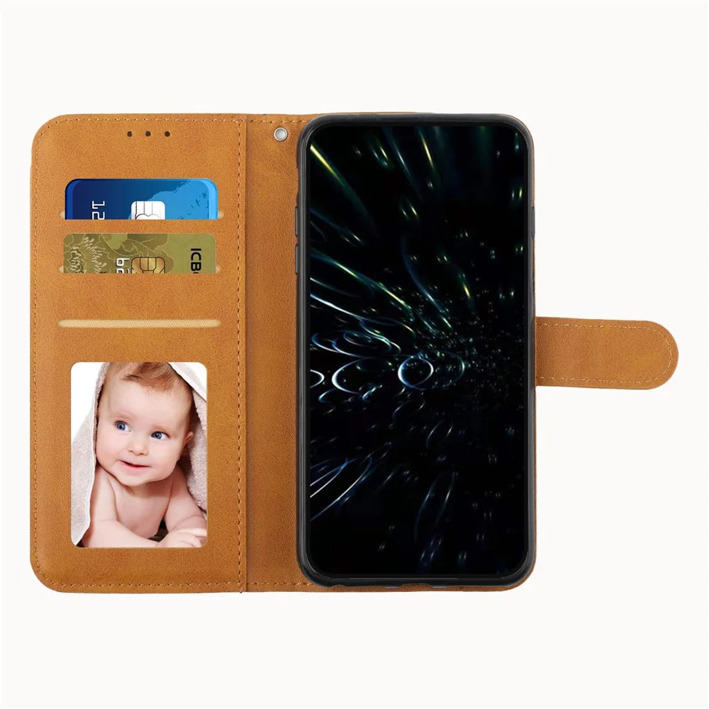 For Sony Xperia 10 VII Leather Phone Case Foldable Stand Wallet Flip Cover with Strap - Yellow - 2