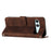 For Sony Xperia 10 VII Leather Case Imprinted Triangle Phone Cover with Hand Strap - Brown - 3