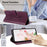 For iPhone 16 Pro Max Case Wallet Stand Lotus Imprint Leather Phone Cover with Wrist Strap - Wine Red - 4