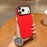 For iPhone 18 Pro / 17 Pro Case Black Lens Frame Shockproof TPU PC Phone Back Cover - Red - 1
