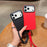 For iPhone 18 Pro / 17 Pro Case Black Lens Frame Shockproof TPU PC Phone Back Cover with Wrist Strap - Red - 5