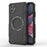 For iPhone 11 Magnetic Case Butterfly Armor Hollow Heat Dissipation PC + TPU Phone Cover - Black - 1