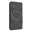 For iPhone 11 Magnetic Case Butterfly Armor Hollow Heat Dissipation PC + TPU Phone Cover - Black - 3