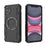 For iPhone 11 Magnetic Case Butterfly Armor Hollow Heat Dissipation PC + TPU Phone Cover - Black - 4