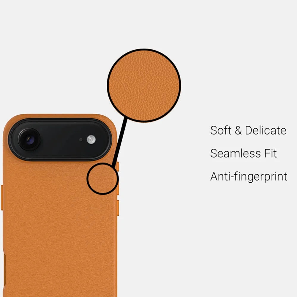 KZDOO For iPhone Air Case Compatible with MagSafe PU + PC Shockproof Phone Cover - Orange - 2