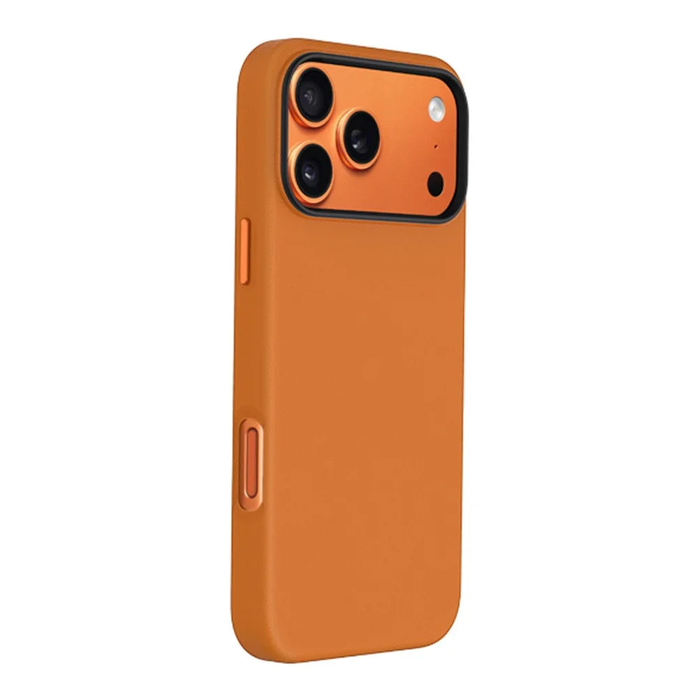 KZDOO For iPhone 17 Pro Max Case Compatible with MagSafe PU + PC Shockproof Phone Cover - Orange - 1