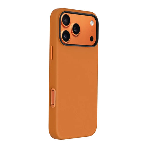 KZDOO For iPhone 17 Pro Max Case Compatible with MagSafe PU + PC Shockproof Phone Cover - Orange - 1