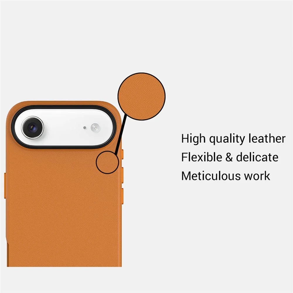KZDOO Noble Collection Series For iPhone Air Case PU + PC Shockproof Phone Cover - Orange - 2
