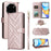 For Blackview Shark 6  /  Oscal Tiger 8 Case with Shoulder  /  Wrist Strap Leather Phone Cover Stand Wallet - Pink - 1