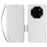 For Blackview Shark 6  /  Oscal Tiger 8 Case Litchi Texture Wallet Leather Phone Cover with Wrist Strap - White - 1