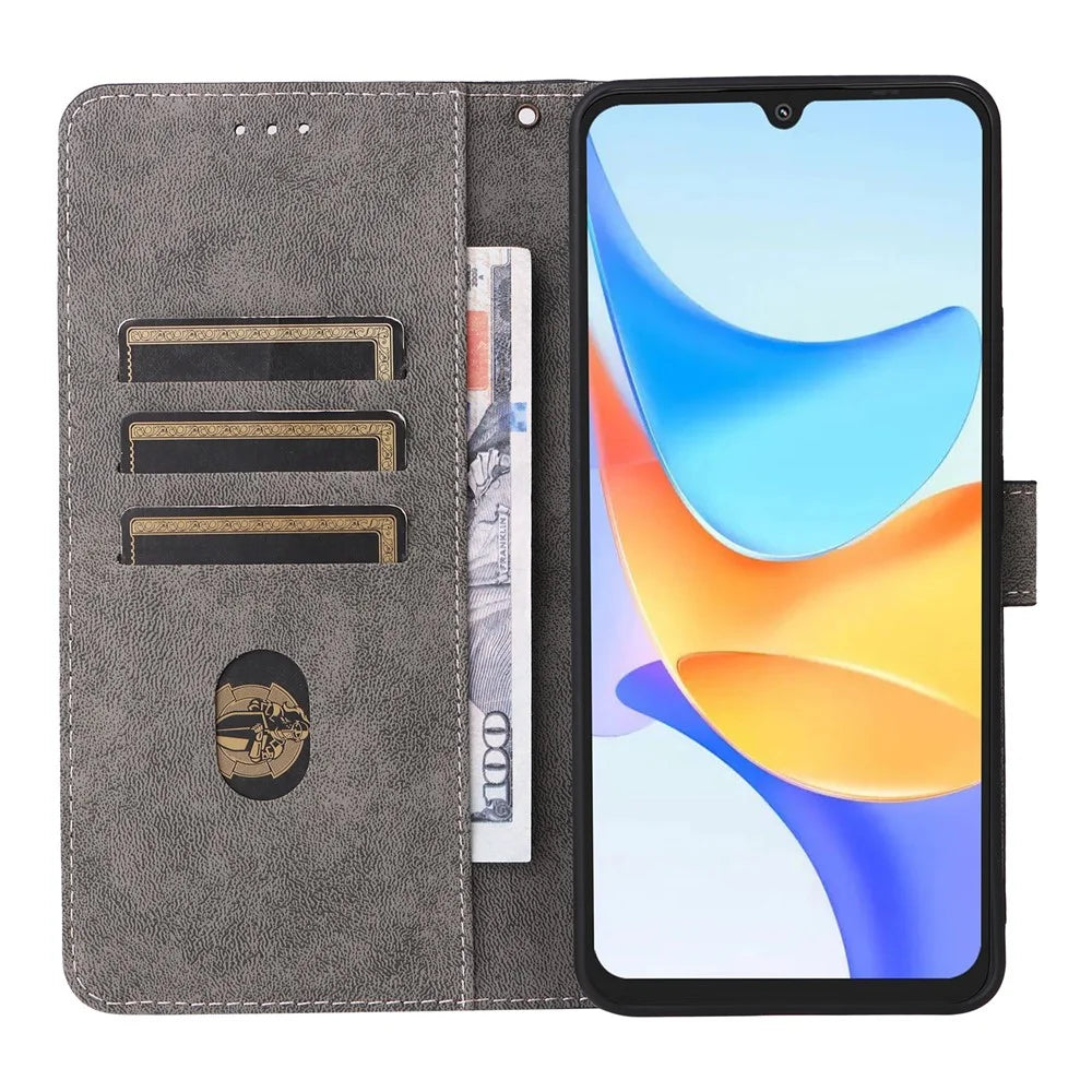 For Blackview Shark 6  /  Oscal Tiger 8 Case Wallet RFID Blocking PU Leather Phone Cover Stand with Strap - Black - 2