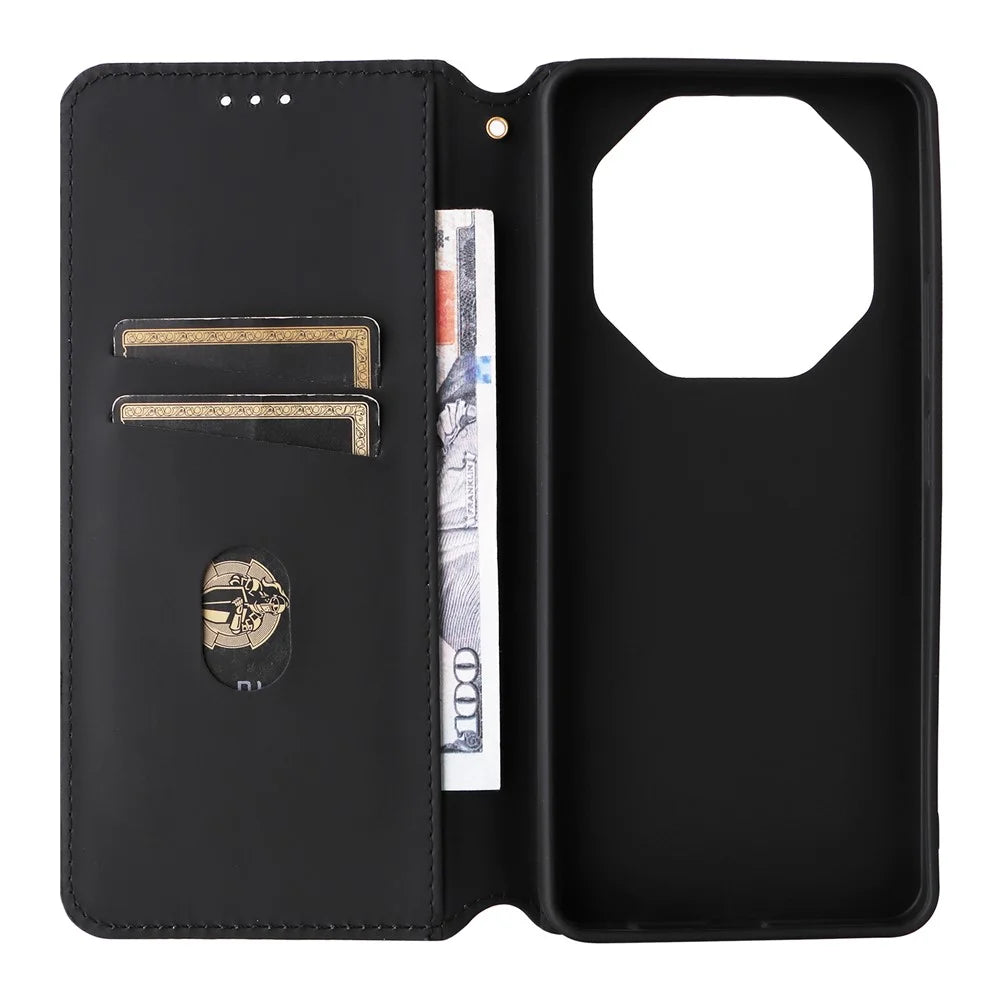 For Blackview Shark 6  /  Oscal Tiger 8 Case Wallet Rhombus Imprinted Leather Phone Cover - Red - 3