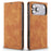 FORWENW For iPhone 17 Pro Max Wallet Case Magnetic Absorption Leather Flip Phone Cover with Stand - Brown - 1