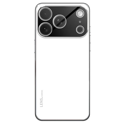 For iPhone 17 Pro Max Case Acrylic + TPU + Metal Anti-Scratch Phone Cover with Electroplating Frame - White - 1