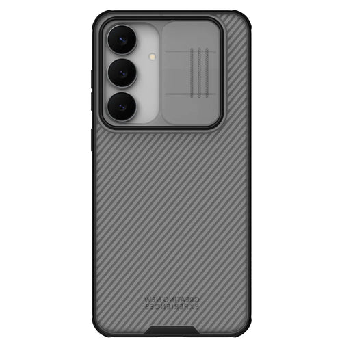 NILLKIN Camshield Pro Series For Samsung Galaxy S25 FE Case TPU + PC Phone Cover with Camera Slider - Transparent Black - 1