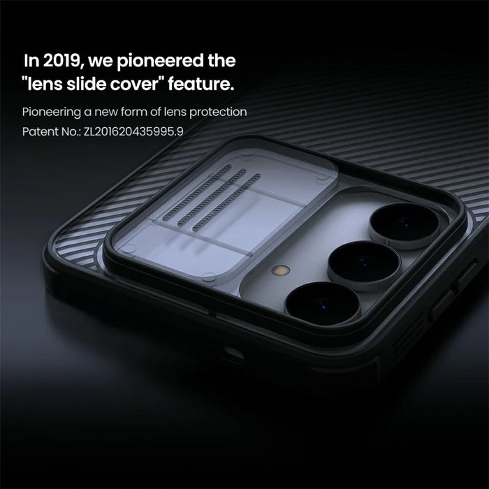NILLKIN Camshield Pro Series For Samsung Galaxy S25 FE Case TPU + PC Phone Cover with Camera Slider - Transparent Black - 7