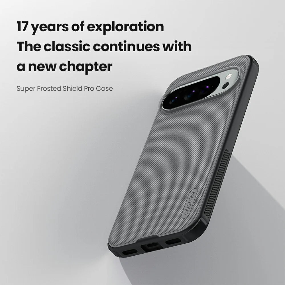 NILLKIN Super Frosted Shield Pro For Google Pixel 10 Pro XL Case Matte PC TPU Clear Black Phone Back Cover - 6