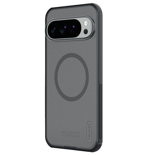 NILLKIN Super Frosted Shield Pro for Google Pixel 10 Pro XL Magnetic Case Matte PC TPU Clear Black Phone Back Cover - Transparent Black - 1