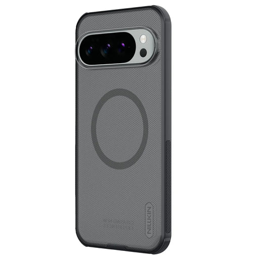 NILLKIN Super Frosted Shield Pro for Google Pixel 10 Pro XL Magnetic Case Matte PC TPU Clear Black Phone Back Cover - Transparent Black - 1