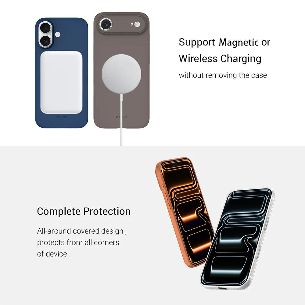 KZDOO Air Skin Series for iPhone 17 Pro Case Frosted Back Ultra Thin PP Phone Cover - Black - 5