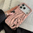 For iPhone 17 Pro Case Wrinkled Glossy Electroplated TPU Phone Back Cover - Pink - 1