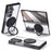 For Samsung Galaxy Z Fold7 5G Magnetic Case CD Vein Rotating Kickstand Electroplated PC Phone Cover - Black - 2