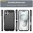 AMORUS For iPhone 16 Case Carbon Fiber Texture Brushed Protective Phone Cover - Black - 3