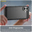 AMORUS For iPhone 16 Case Carbon Fiber Texture Brushed Protective Phone Cover - Black - 6
