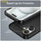 AMORUS For iPhone 16 Case Carbon Fiber Texture Brushed Protective Phone Cover - Black - 7